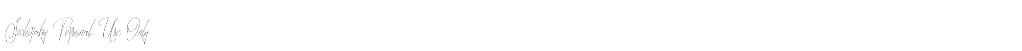Sample characters Sidoraby Font